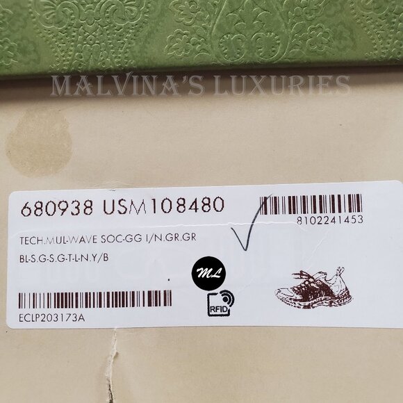 GUCCI SNEAKERS RUN RUBBER TRIMMED MESH SHOES w GG LOGO sz 11 11.5 - Picture 14 of 16